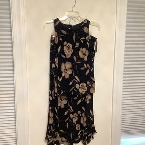 Jones New York maxi dress, size 10 in black and brown